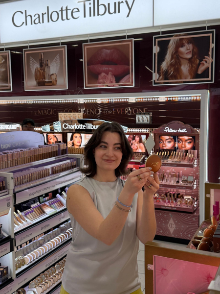 Image may contain Charlotte Tilbury Jourdan Dunn Adult Person Cosmetics Lipstick Cream Dessert Food and Ice Cream